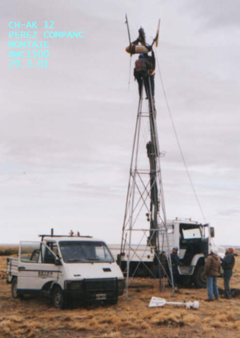 Re-Montaje de Aerogenerador BWC1500/ChAk 2001